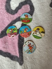Lot 5 Pog Pogs Vico Avimage World Pog Fédération Pog Cap Caps Tazo Tazos Kini
