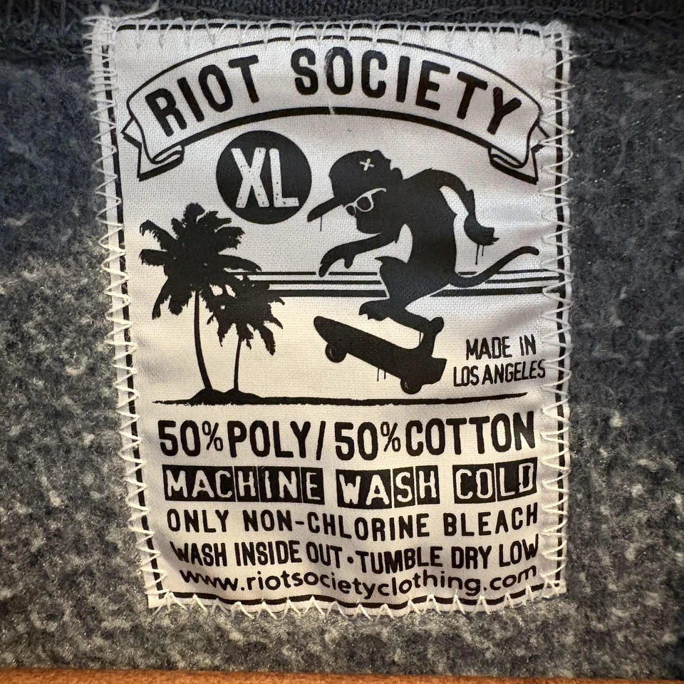 Riot Society Sweatshirt Mens XL Panda Elephant Tie Dye Crewneck Pullover Graphic - Image 2 of 4