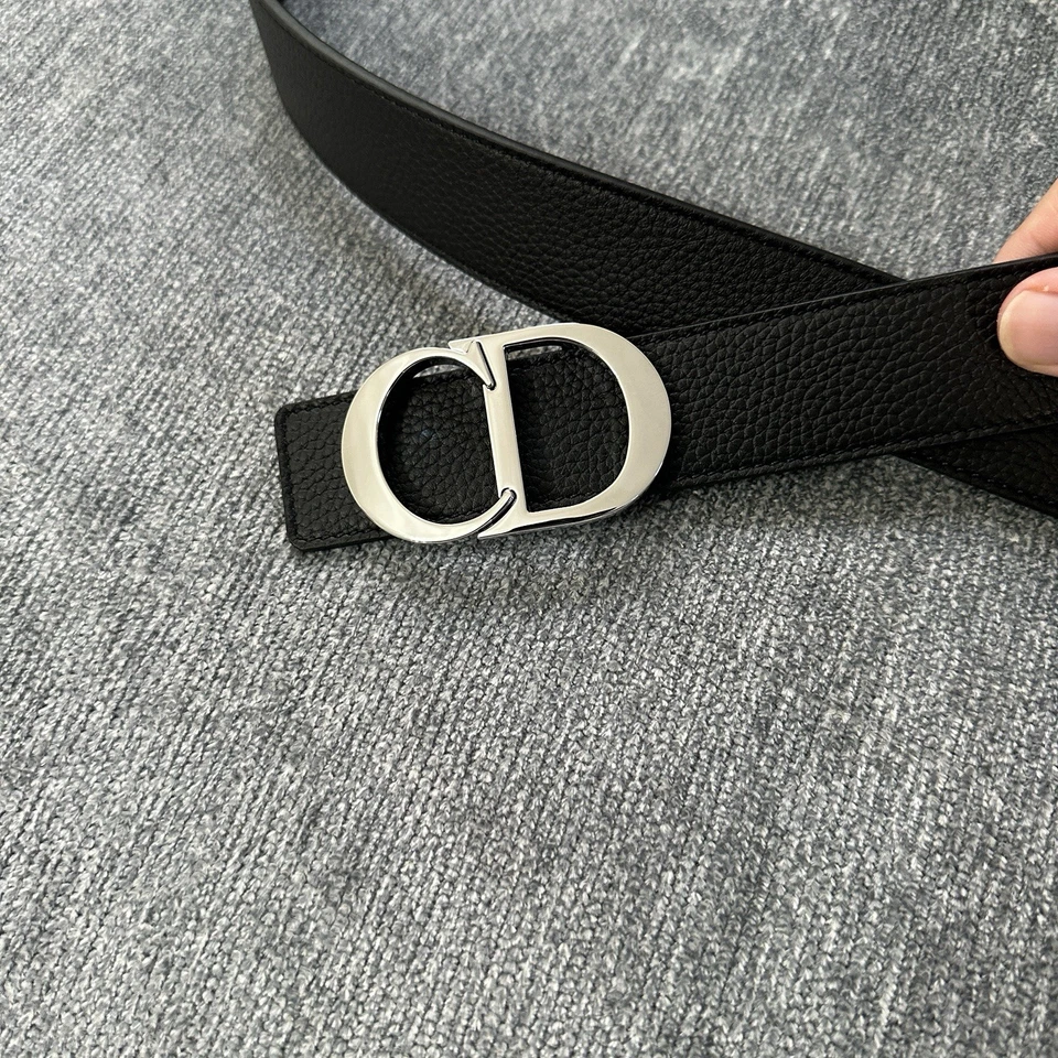 Cinturón Christian Dior Reversible Cuero Marrón Y Negro Talla 30-32 Foto 3 de 4