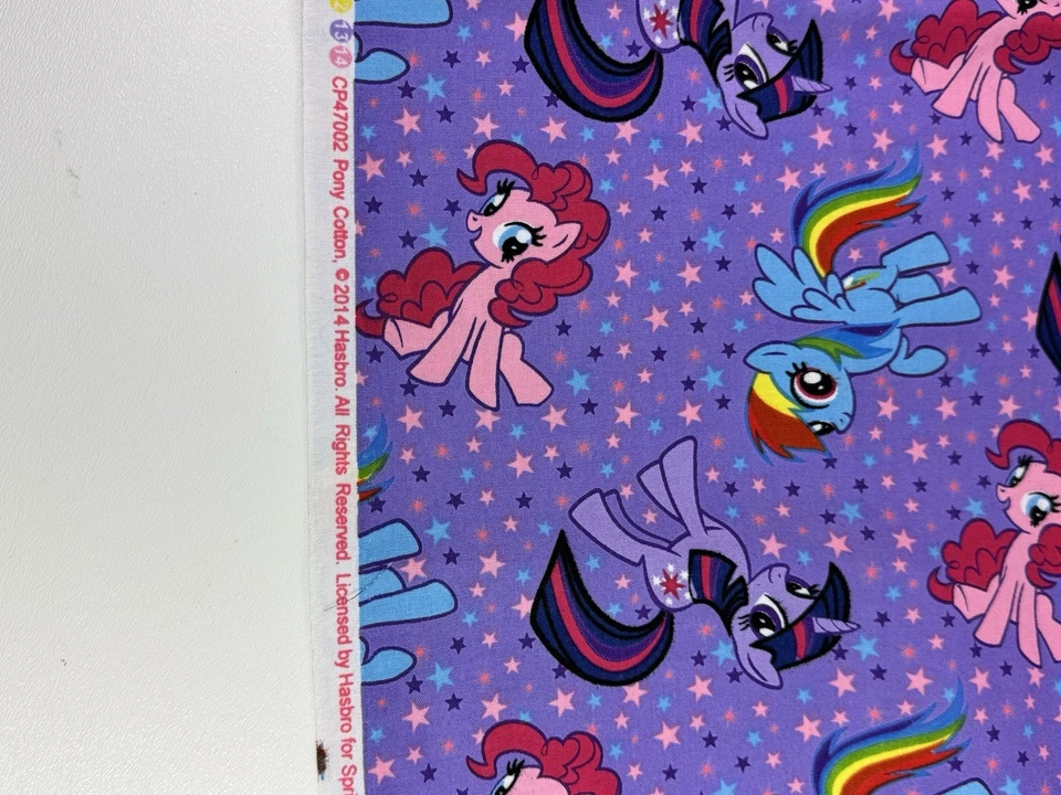 Purple Pink MY LITTLE PONY Star Fabric 1+ Yard Cotton Hasbro Springs Creative - Image 4 of 4