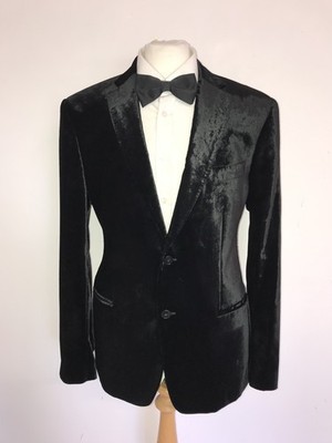 VERSACE - Herren SCHWARZE SAMTJACKE - 42 Reg - WUNDERSCHÖNE Abendjacke