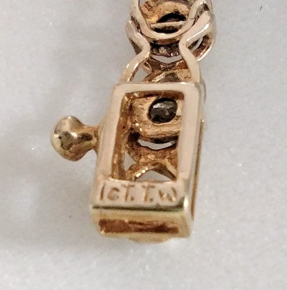 Solid 10k Gold Bracelet with 39 Diamonds 1.0 TCW / 5 Grams 7” Long Gold Stamped - Image 4 of 4