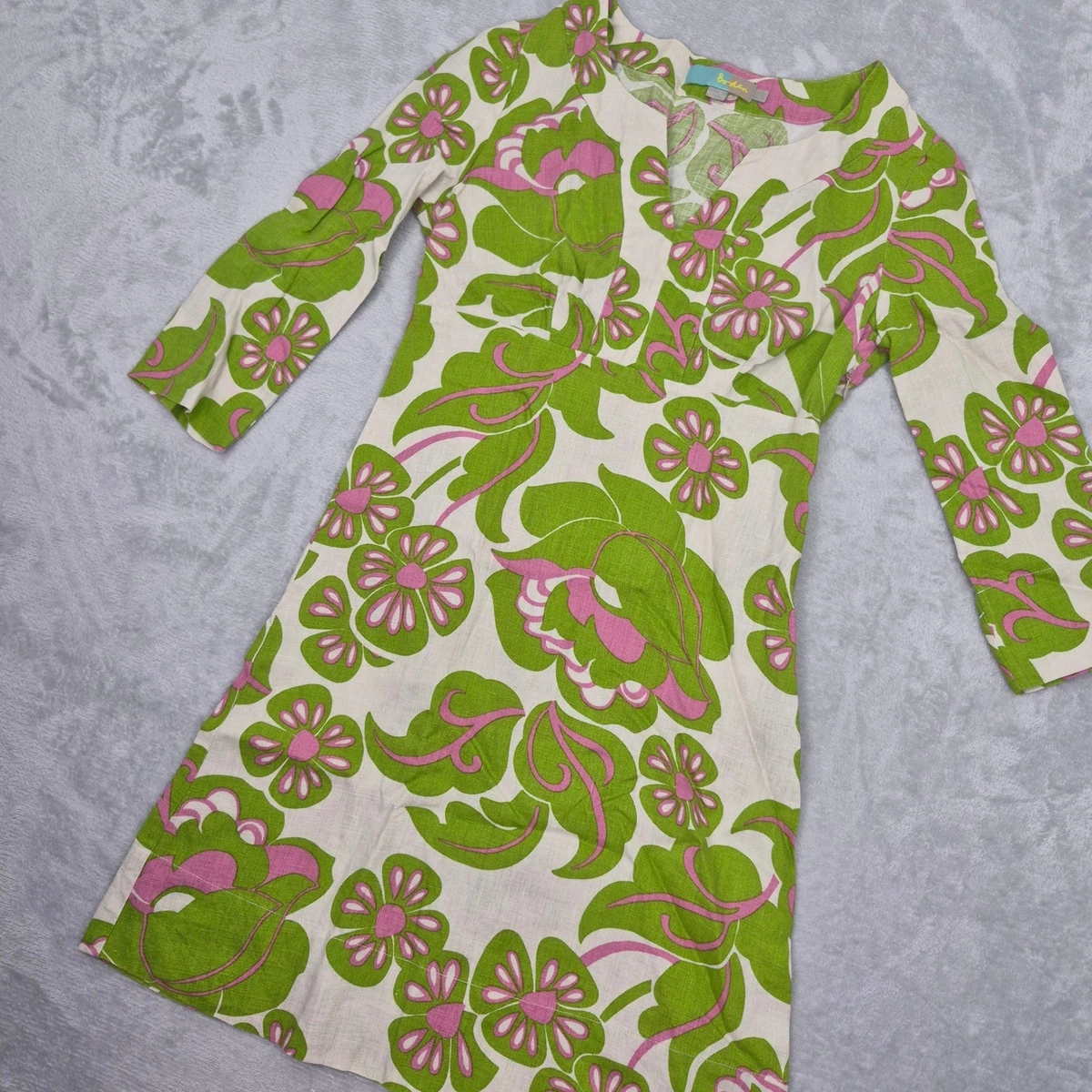 Linen Shift Short Sleeve Floral Dresses for Women for sale | eBay