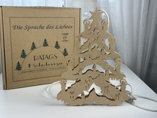 Erzgebirge immagine finestra abete elettrico. 35,7 x 27,2 cm.  Ottime condizioni