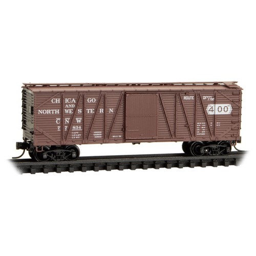 Micro-Trains MTL escala N 40' exterior reforzado vagón de carga Chicago y noroeste #77834 | Zustand: New