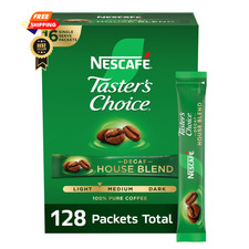 NESCAF&Eacute; Taster's Choice Instant 128 Count (Pack of 1), Decaf House Blend