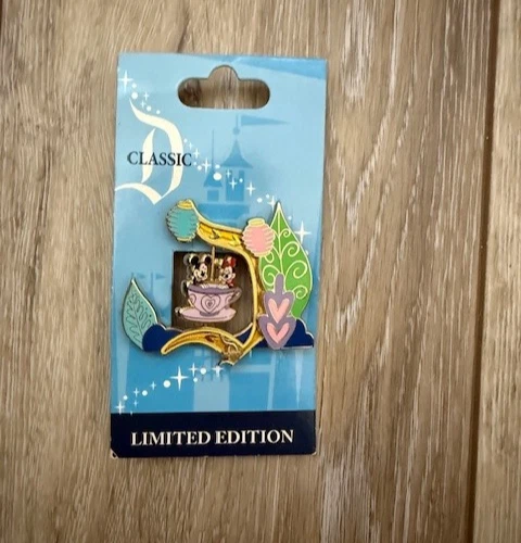 DLR Disney Classic 'D' Collection Mad Tea Party Attraction Mickey Minnie LE Pin