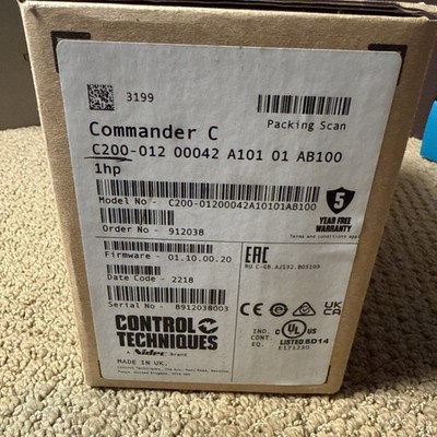 CONTROL TECHNIQUES COMMANDER C200-012 00042 A 1HP VARIABLE FREQUENCY DRIVE