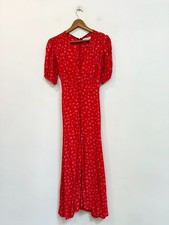 Designer Faithfull The Brand Size 8 Floral Rayon Maxi Women's Dress