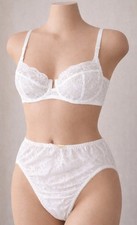 NOS Christian Dior Vintage Lace Bra  Panty Set floral lace price drop 249 VTG