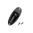 Metallor Electric Guitar Jack Plate Boat Cup Black For Strat Style Guitar