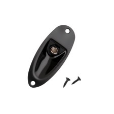Metallor Electric Guitar Jack Plate Boat Cup Black For Strat Style Guitar