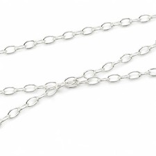 925 Sterling Silver Long Cable Chain 2  3.7 mm - 1 Foot