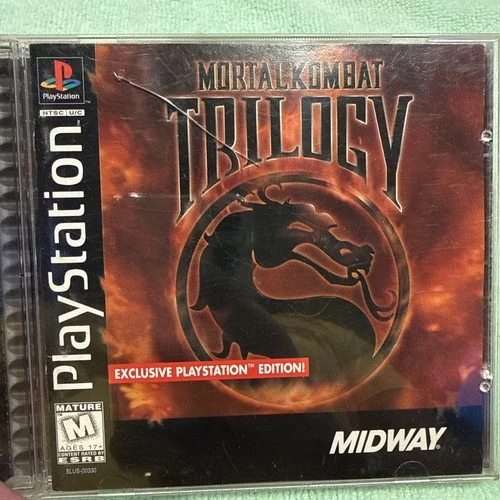 MORTAL KOMBAT TRILOGY. PS1 Game. BLACK LABEL. (Sony PlayStation 1 )