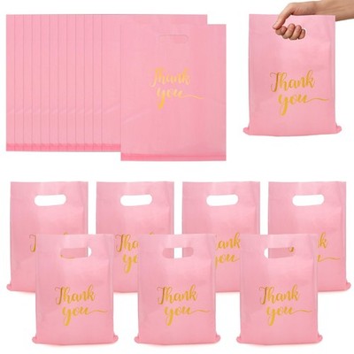100 Pack Thank You Bags, 9x12 Inch Thank You Merchandise Bags Extra Thick Reu...