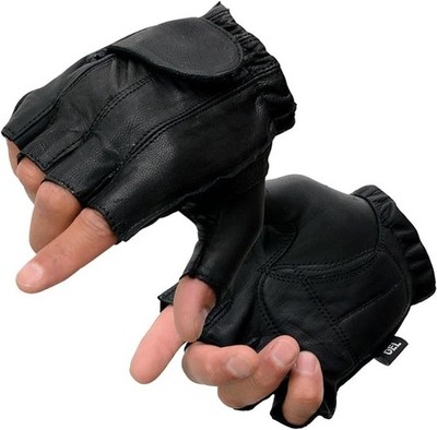 Milwaukee Leather SH442 Men s Full Panel Fingerless Gloves w/ Gel Palm