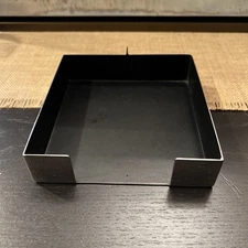 Michael Aram Cocktail Napkin Holder Silver Black-Broken for parts or Repair