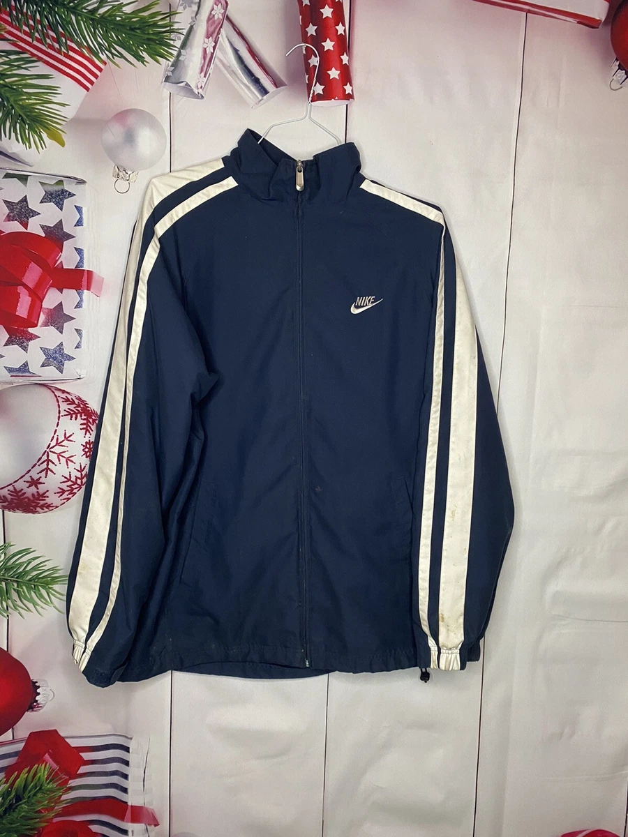 Vintage Nike Jacket Y2K Blue Mens Large Preowned Vtg Nike Jacket | eBay