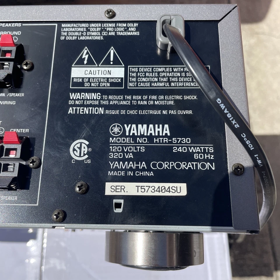 Yamaha HTR-5730 Receiver HiFi Stereo Vintage 5.1 Channel Audio AM/FM Tuner PARTS - Image 3 of 4