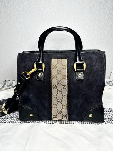Gucci Tasche GG Logo Wildleder und Leder - Bild 2 von 18