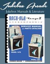 ¡NUEVO! Rock-Ola Modelo 1478 y 1485 Manual de Servicio Completo. y Catálogos de Piezas