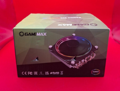 GameMax Gamma 300 Rainbow ARGB Low Profile CPU-Kühler, 5 Kupfer Heatpipes, 120 mm