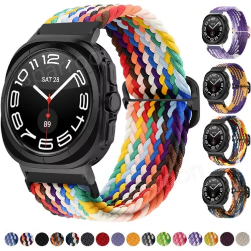Braided Nylon Sport Watch Band Strap For Samsung Galaxy Watch Ultra 47mm - Picture 1 of 17