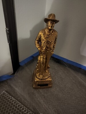 John Wayne Vintage Ceramic Decanter 22 Carat Gold Plated kentucky Bourbon USA 