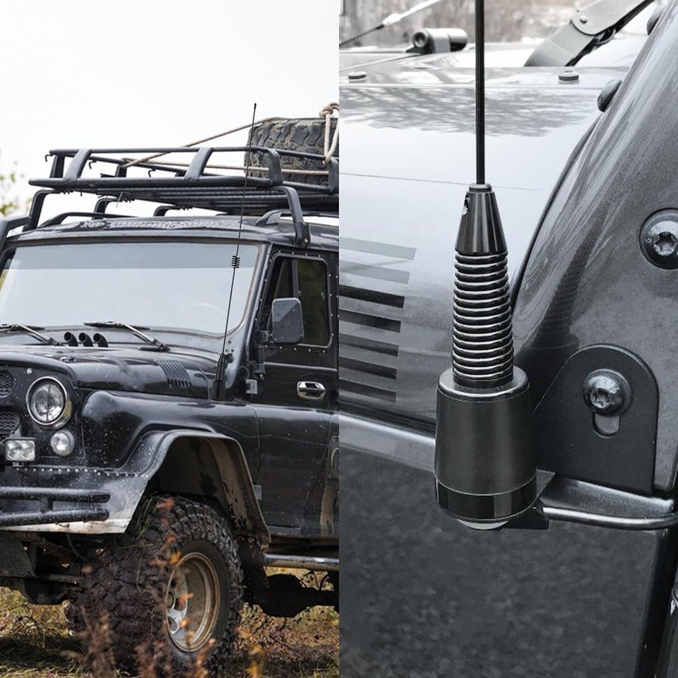 6DB GMRS Antenna, 32 Inch Gain Quadruple Signal Output Whip Antenna for