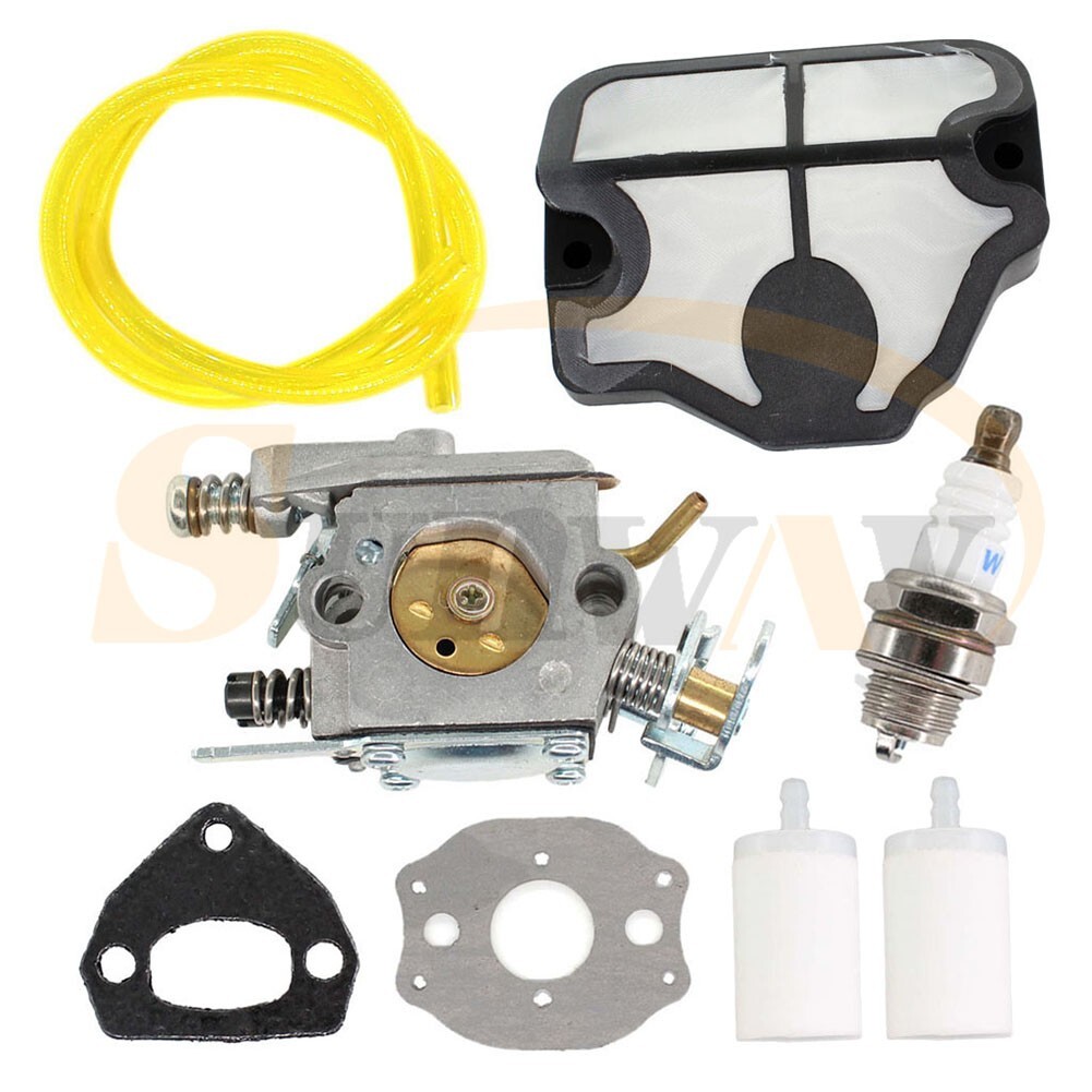 Carburetor Set for Husqvarna 136 137 141 142 Walbro WT-834 Air Filter Spark Plug