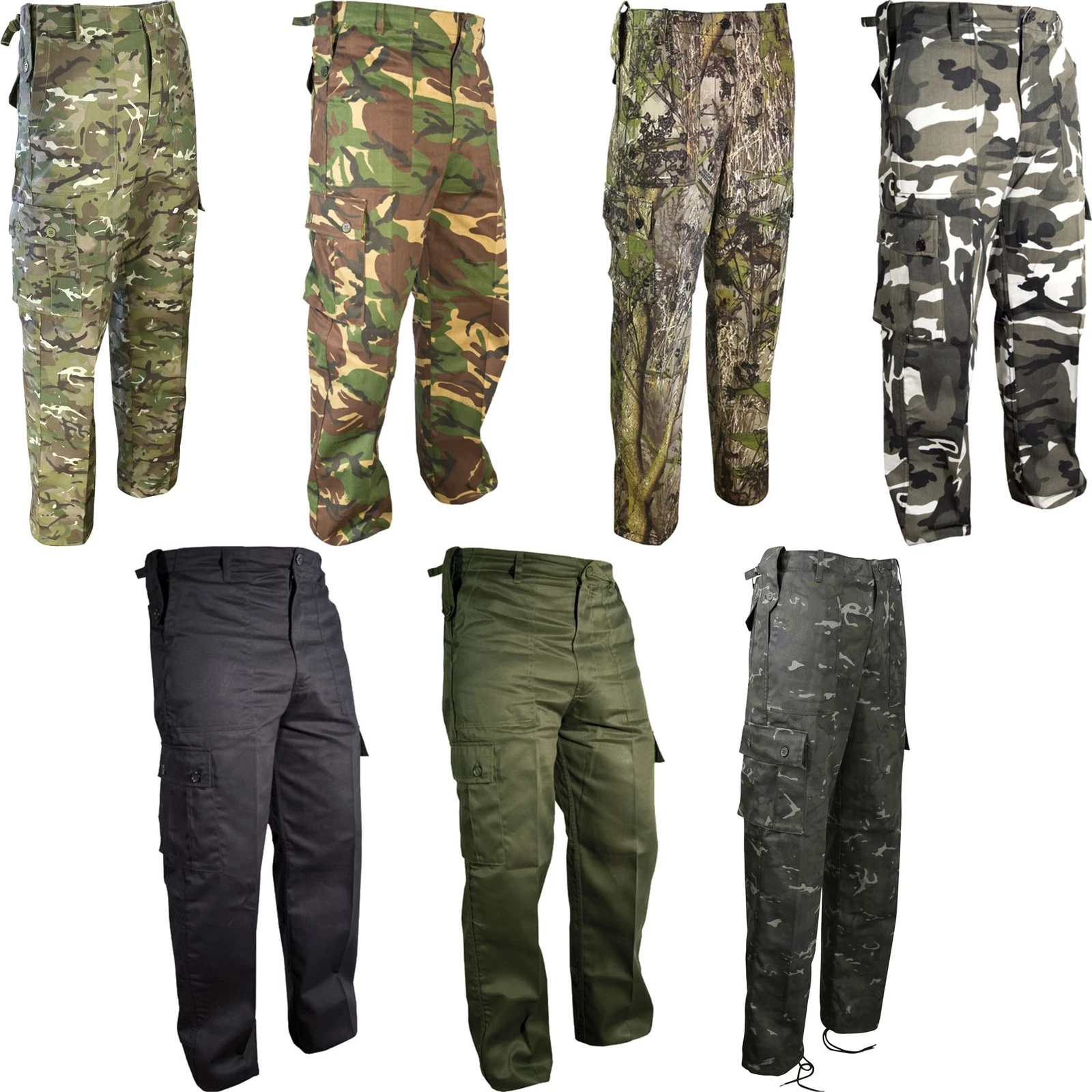 Kombat UK Men's Trousers Army Military Cargo Camo Camouflage Airsoft Pants Work
Opens in a new windo
