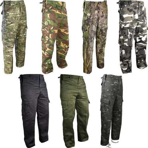 Kombat UK Men's Trousers Army Military Cargo Camo Camouflage Airsoft Pants Work