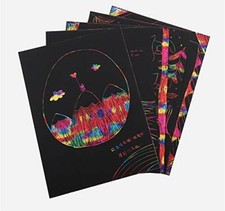 Scratch Arts for Kids,20pcs Big Sheets Scratch Paper Rainbow Scratch Pads