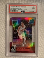 Devin Booker 2015-16 Panini Donruss Rated Rookie Red Die Cut /99 PSA 9 Mint
