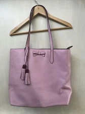 KATE SPADE Tassel Quartz Pink Pebbled Leather Tote/Shoulder Bag On Purpose