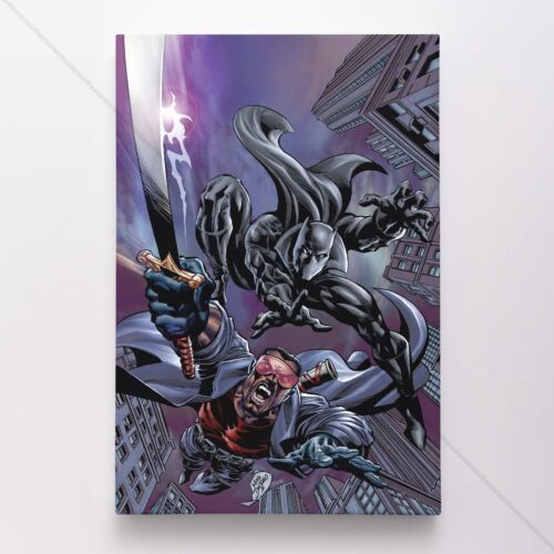 Black Panther Poster Canvas Avengers Marvel Comic Book Art Print #36521 - Foto 1 di 4