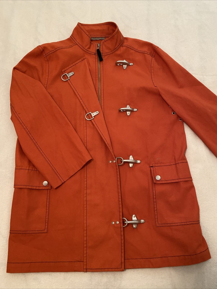 Relaxed Clout Orange Fireman Hook Womens Jacket Coat Equestrian Size L