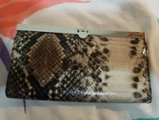 NEW Mundi Clutch Wallet Multi color Brown  7.5"×4"