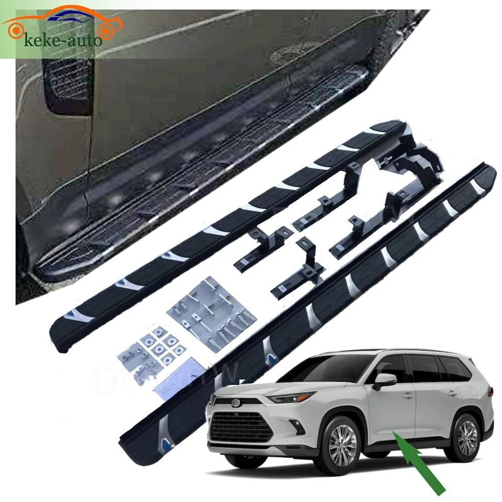 Nerf Bar トヨタハイランダークルーガー20142019ランニングボードNERFバーサイドステップに適しています Fits For