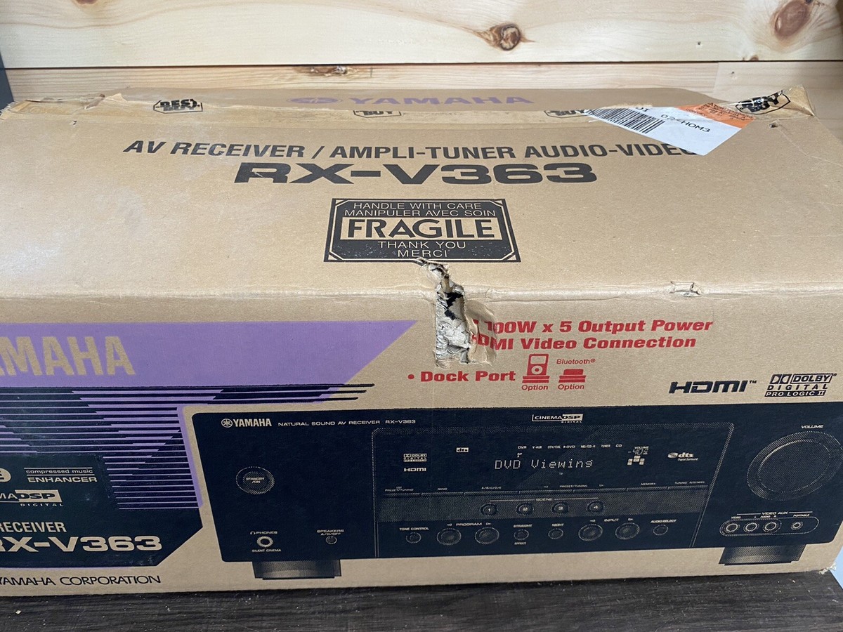 Yamaha RX-V363 - 5.1 Ch HDMI Surround Sound Receiver Bundle Remote