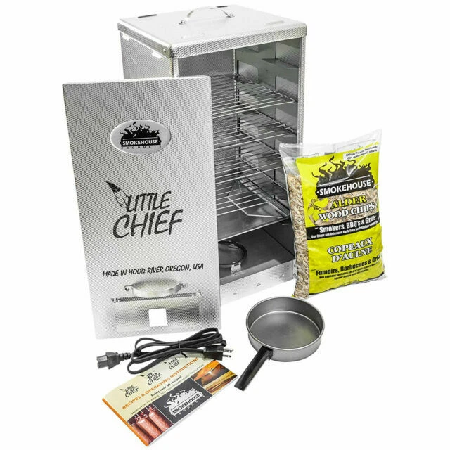 New in Box Smokehouse Little Chief Electric Grill and Smoker Silver 9900