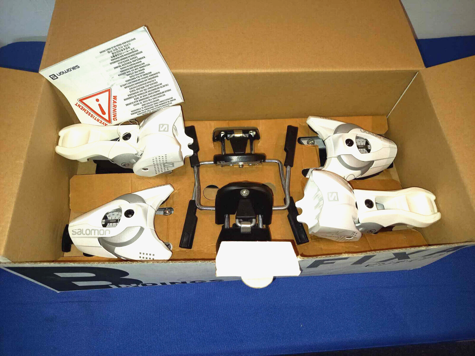 Attacchi sci Salomon Z10 Ti bianco freno 90 mm nuovi con scatola