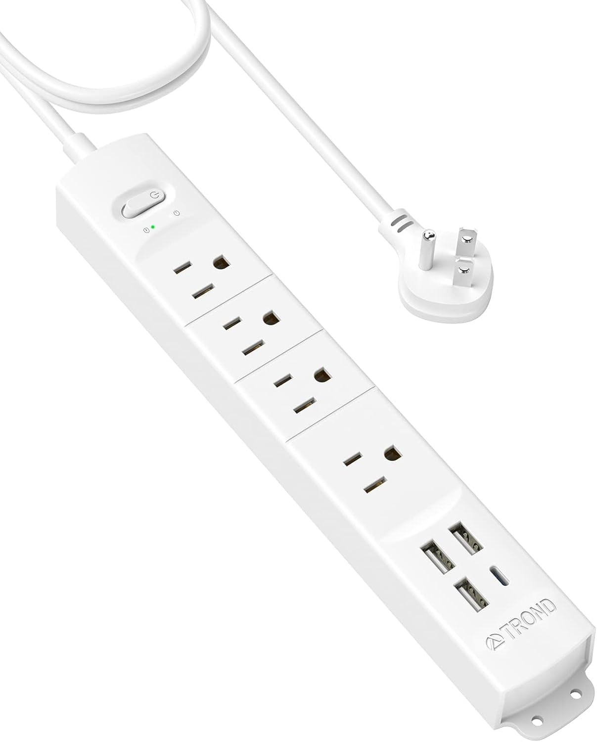 Surge Protector Power Strip with USB, Ultra Thin Flat Plug 6Ft Extension Cord 16-image