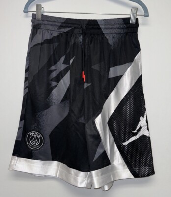 Nike Jordan Paris Saint-Germain PSG Block Shorts Medium Black Mesh