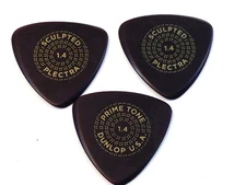 Dunlop Guitar Picks 3 Pack Primetone Small Tri Hand Sculpted Smooth 1.4mm