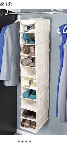 10 compartment hanging shoe organizer for closet, Storage Multi Use Organization - Picture 7 of 7