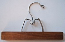 VINTAGE Metal  Wood PANT HANGER - 9" X 5 3/4" - 1950's or 1960's Men's / Women