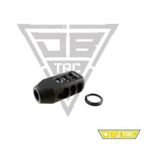 Black Aluminum Low Concussion Tanker Muzzle Brake 1/2x28 TPI For 223 556
