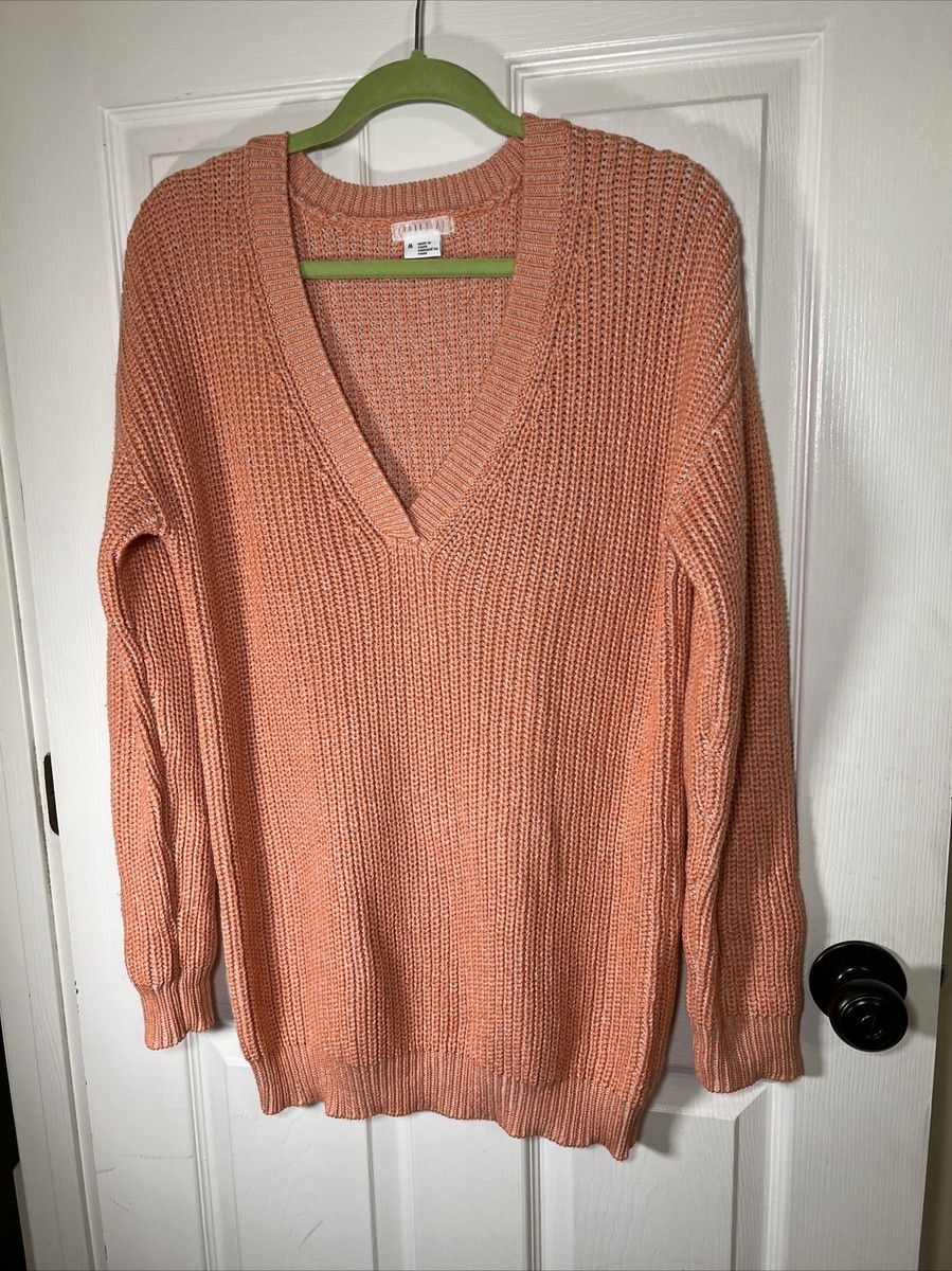 Cooperative Women Chunky Oversized Boyfriend Y2K Heavy Pink Pullover  Sweater M