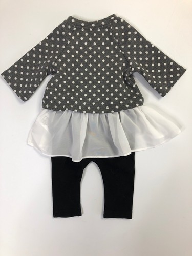 PIPPA AND JULIE Ruffle Hem Polka Dot Top & Legging Set size 3-6 month 2260 - Picture 6 of 6
